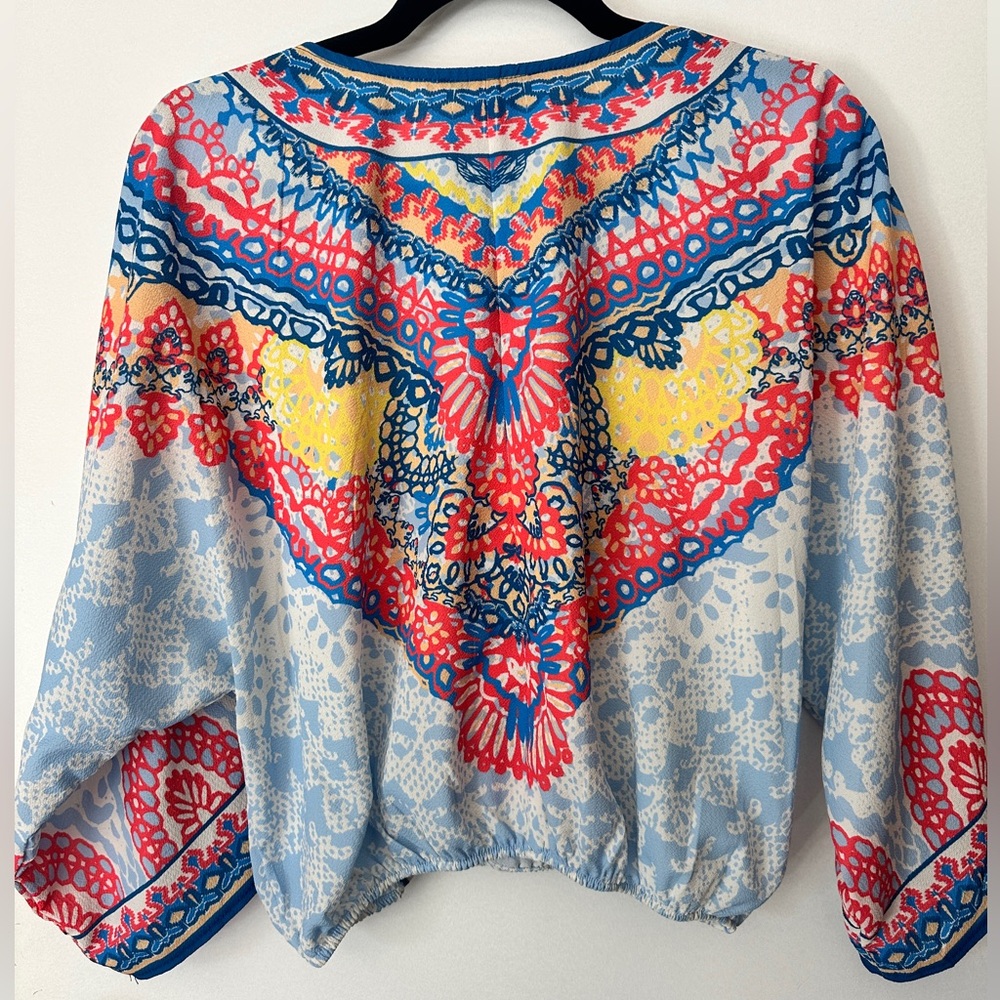 Flying Tomato Multicolor Patterned V-Neck Blouse - image 5